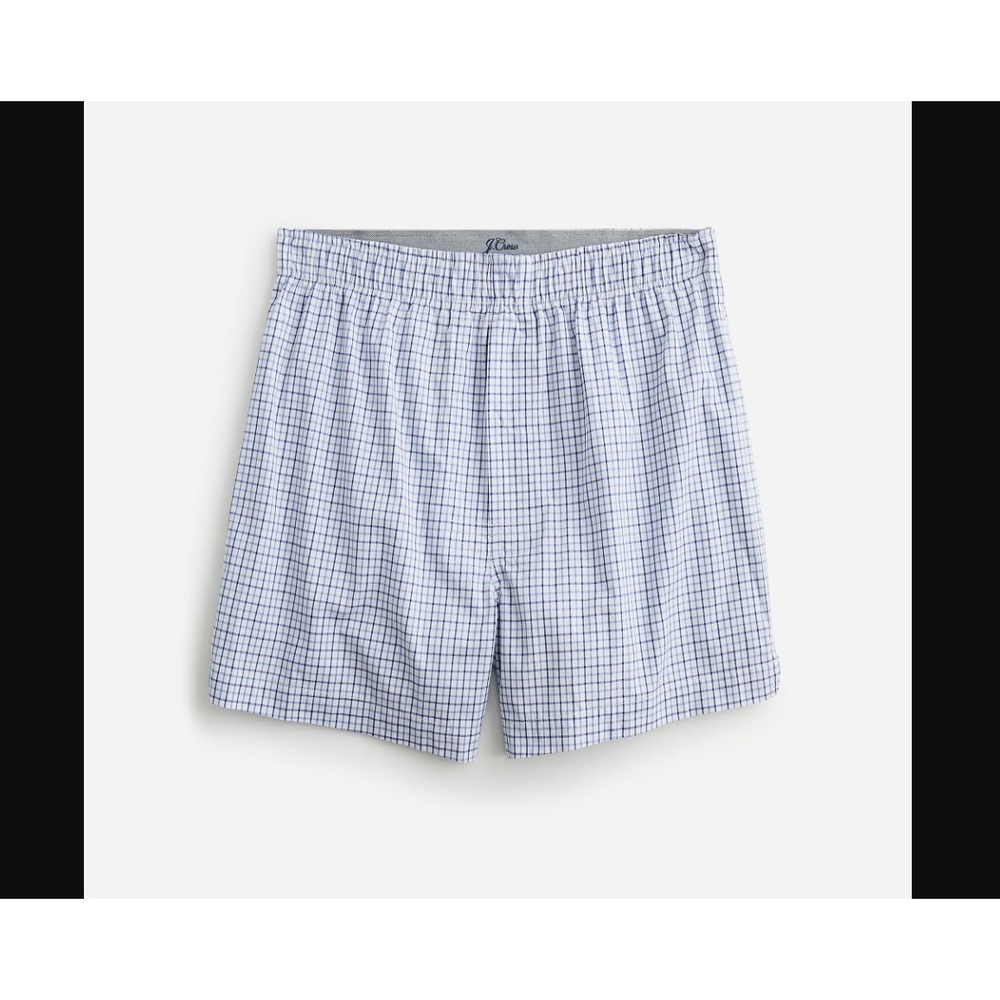 J Crew Mens XS Blue Plaid Patterned Boxer Shorts Underwear